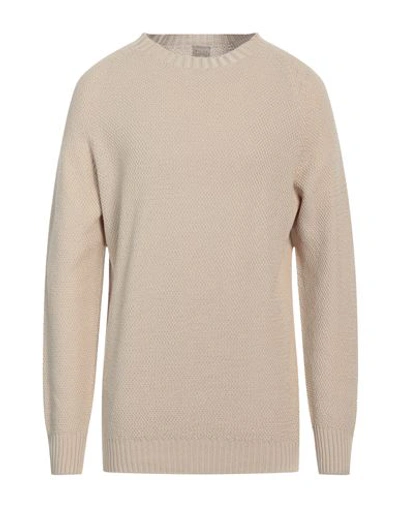 H953 Man Sweater Sand Size 42 Cotton In Beige