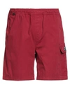 Sundek Man Shorts & Bermuda Shorts Burgundy Size M Cotton In Red