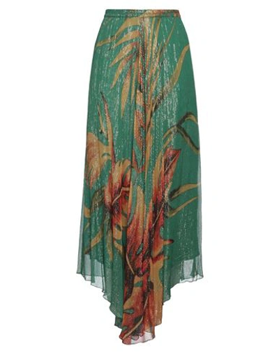 Mes Demoiselles Woman Maxi Skirt Green Size 4 Viscose, Polyamide