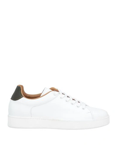 Rogal's Man Sneakers White Size 8 Leather