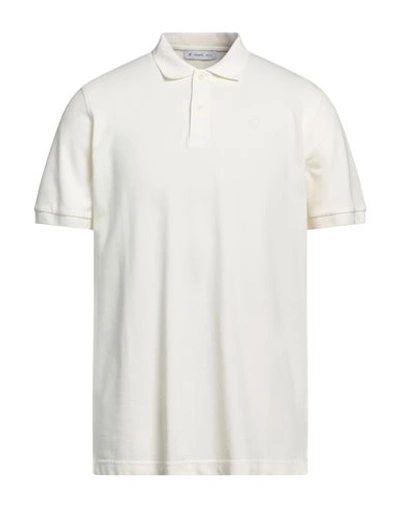 Manuel Ritz Man Polo Shirt Cream Size Xxl Cotton, Elastane In White