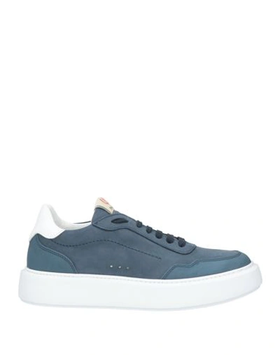 Pollini Man Sneakers Slate Blue Size 12 Leather