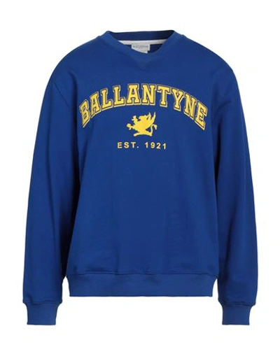 Ballantyne Man Sweatshirt Bright Blue Size 3xl Cotton