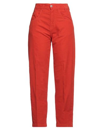 MASSIMO ALBA MASSIMO ALBA WOMAN PANTS TOMATO RED SIZE 30 COTTON