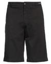 Paul & Shark Man Shorts & Bermuda Shorts Black Size 32 Cotton, Nylon, Elastane