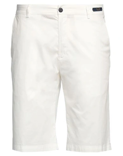 Paul & Shark Man Shorts & Bermuda Shorts Ivory Size 34 Cotton, Nylon, Elastane In White