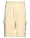 Mauro Grifoni Grifoni Man Shorts & Bermuda Shorts Light Yellow Size L Cotton