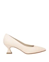 MARIAN MARIAN WOMAN PUMPS CREAM SIZE 8 LEATHER