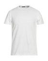 Alessandro Dell'acqua Man T-shirt White Size L Cotton, Elastane
