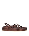 P.a.r.o.s.h P. A.r. O.s. H. Woman Sandals Brown Size 10 Soft Leather In Brown