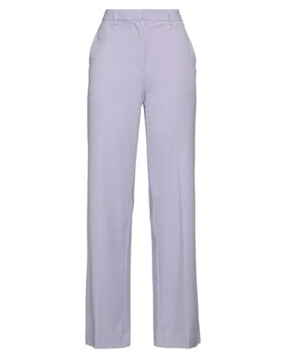Ottod'ame Woman Pants Lilac Size 6 Polyester, Viscose, Elastane In Purple