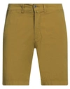 Asquani® Asquani Man Shorts & Bermuda Shorts Mustard Size 42 Cotton, Elastane In Yellow