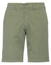 Asquani® Asquani Man Shorts & Bermuda Shorts Military Green Size 38 Cotton, Elastane
