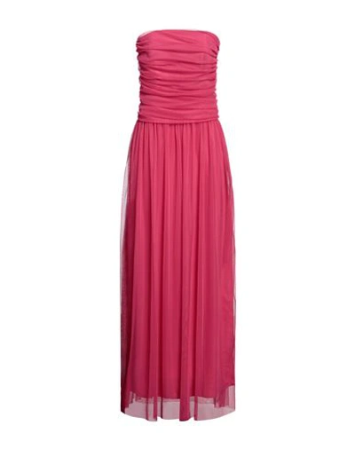 Anna Sirico Couture Woman Maxi Dress Fuchsia Size 8 Polyester In Pink