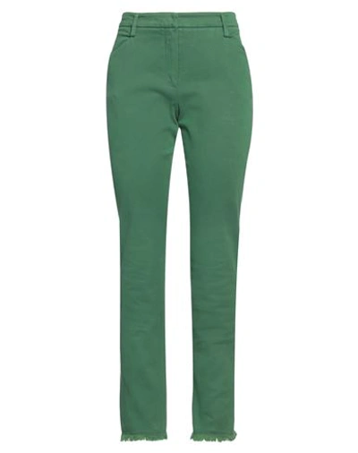 True Royal Woman Pants Green Size 12 Cotton, Elastane