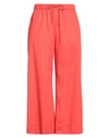 Max Mara Woman Pants Tomato Red Size 14 Cotton