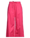 Max Mara Woman Pants Fuchsia Size 14 Cotton In Pink
