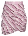 Isabel Marant Étoile Plaid-print Short Skirt In Purple
