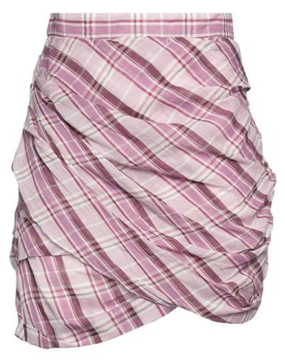 Marant Etoile Marant Étoile Woman Mini Skirt Mauve Size 8 Cotton In Purple