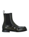 Santoni Woman Ankle Boots Dark Green Size 6 Soft Leather In Green