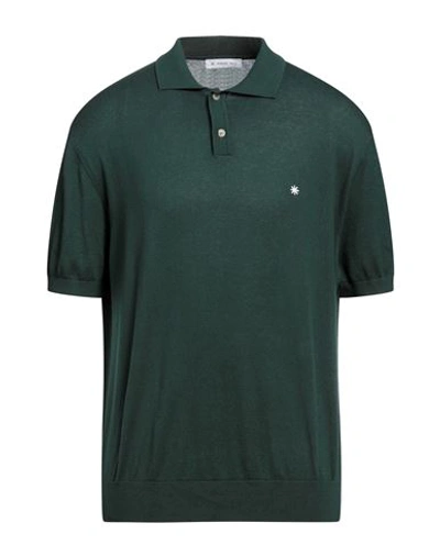Manuel Ritz Man Sweater Dark Green Size 3xl Cotton In Green