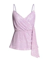 Liu •jo Woman Top Purple Size L Polyester, Elastane