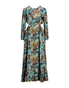 CONNOR & BLAKE CONNOR & BLAKE WOMAN MAXI DRESS AZURE SIZE L COTTON