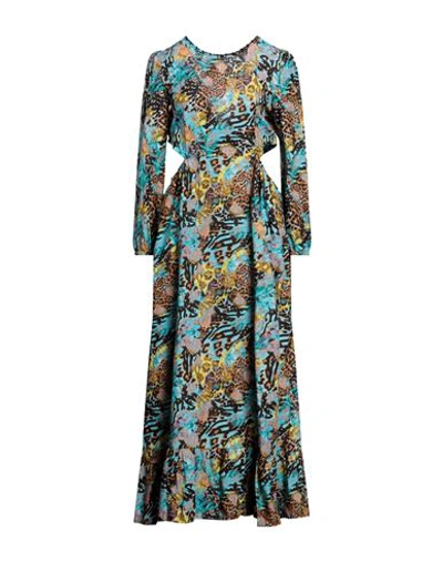 Connor & Blake Woman Maxi Dress Azure Size M Cotton In Blue