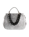 MY-BEST BAGS MY-BEST BAGS WOMAN HANDBAG SILVER SIZE - LEATHER