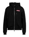 Dsquared2 Man Sweatshirt Black Size S Cotton, Elastane