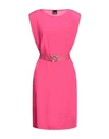 Pinko Woman Mini Dress Fuchsia Size 10 Viscose In Pink