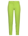 Maryley Woman Pants Acid Green Size 4 Polyester, Elastane