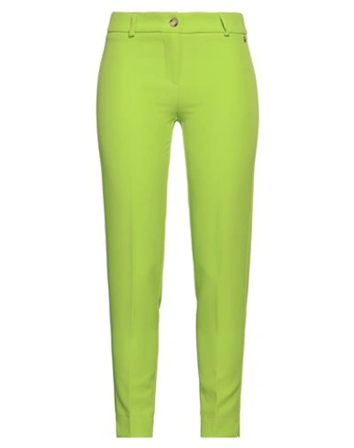 Maryley Woman Pants Acid Green Size 8 Polyester, Elastane