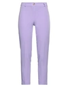 Maryley Woman Pants Light Purple Size 10 Polyester, Elastane
