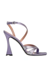 D’accori D'accori Woman Thong Sandal Purple Size 7.5 Textile Fibers