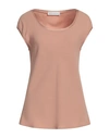 Stefania Lunardon Woman Top Light Brown Size 12 Acetate, Viscose In Beige