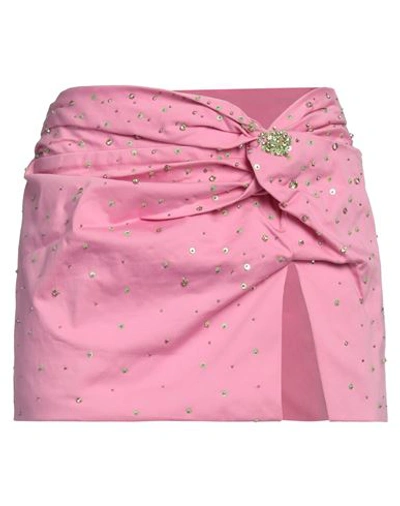 Des Phemmes Des_phemmes Woman Mini Skirt Pink Size 8 Cotton, Elastane