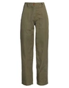 Red Quintessence Woman Pants Military Green Size 6 Cotton, Linen