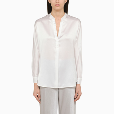 Vince Silk Blouse In White