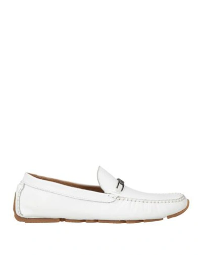 Baldinini Man Loafers White Size 13 Leather