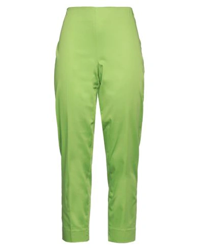 Clips Woman Pants Acid Green Size 12 Cotton, Elastane