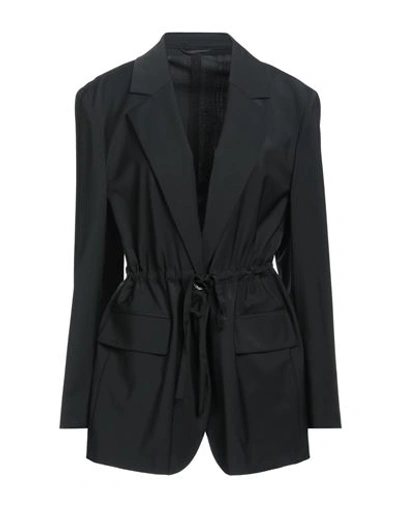 Seventy Sergio Tegon Woman Blazer Black Size 12 Virgin Wool, Elastane