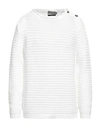 Canali Man Sweater White Size 44 Cotton