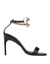 OFF-WHITE OFF-WHITE WOMAN SANDALS BLACK SIZE 8 LEATHER