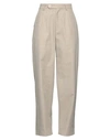 Can Pep Rey Woman Pants Beige Size S Cotton, Lyocell In Beige