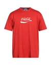 Junya Watanabe T-shirt With Round Neck And Short Sleeves In Red