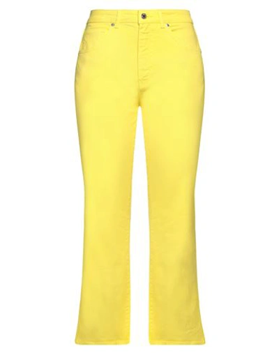 Mauro Grifoni Grifoni Woman Jeans Yellow Size 26 Cotton, Elastane