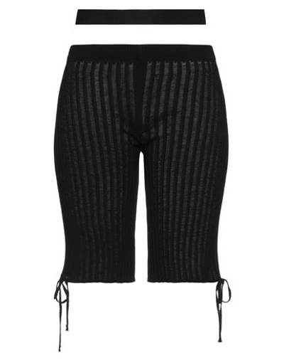 Andreädamo Black Floating Rib Shorts
