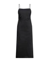 Seventy Sergio Tegon Seventy Venezia Woman Maxi Dress Black Size 8 Linen, Viscose, Elastane