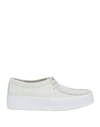 Clarks Originals Woman Lace-up Shoes Light Grey Size 9.5 Leather In Grey